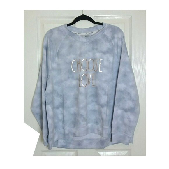 NWT Rae Dunn Sweatshirt "Choose Love" Graphic Text Pullover Sweater 1X - Picture 4 of 12